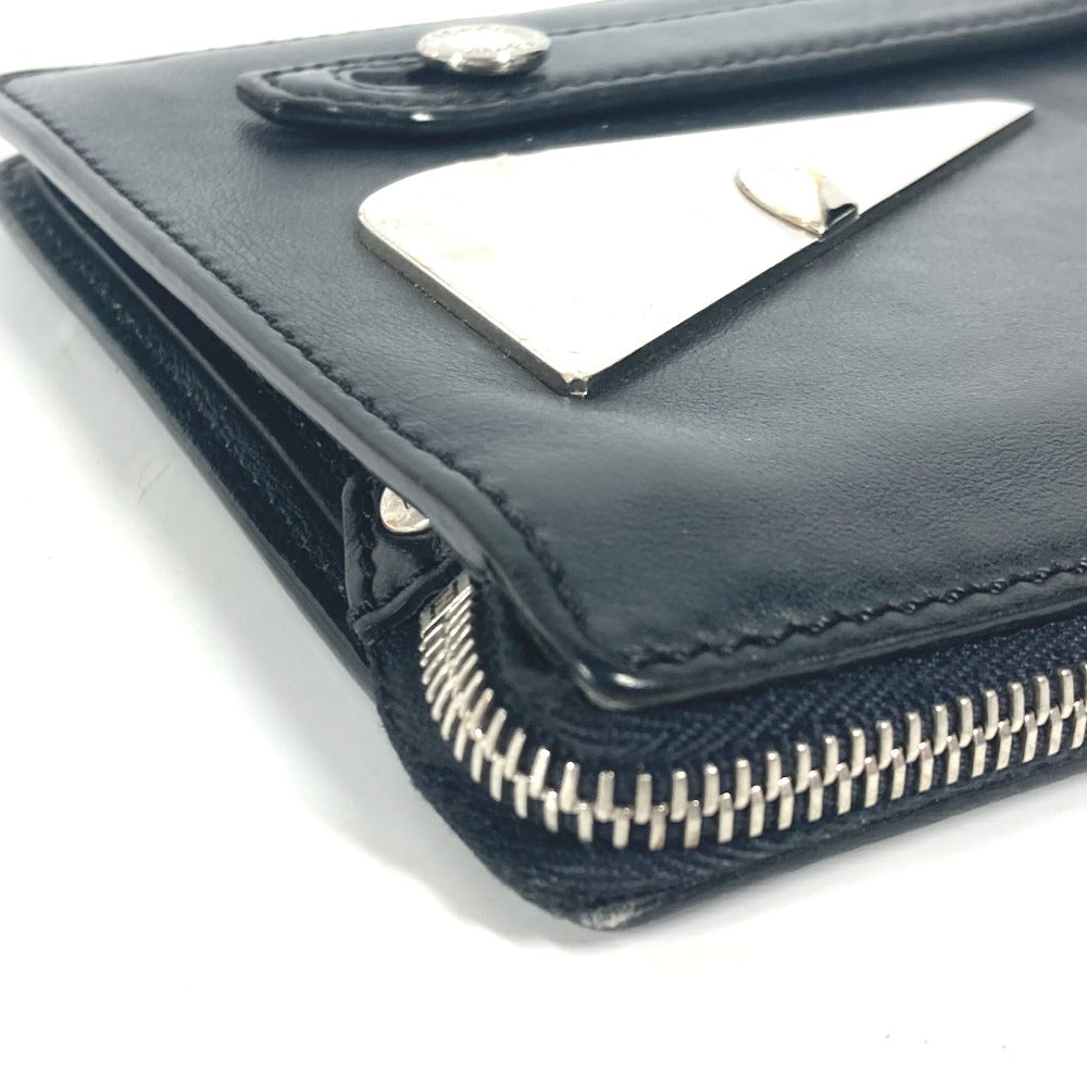 FENDI Clutch bag 7VA350 leather black Monster Bugs mens Used
