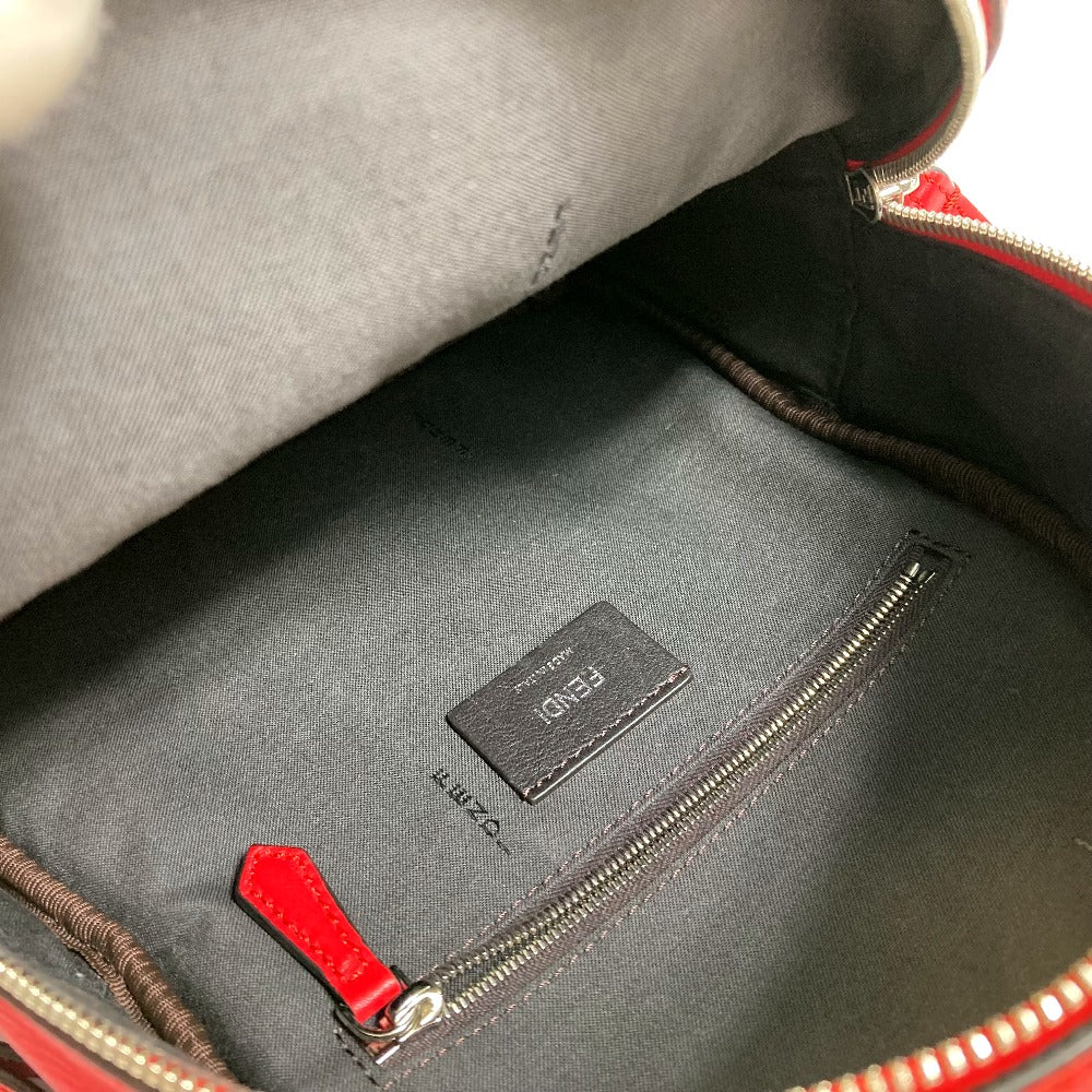 FENDI Backpack 8BZ038 leather Red Valentine limited color studs Mini backpack Women Used