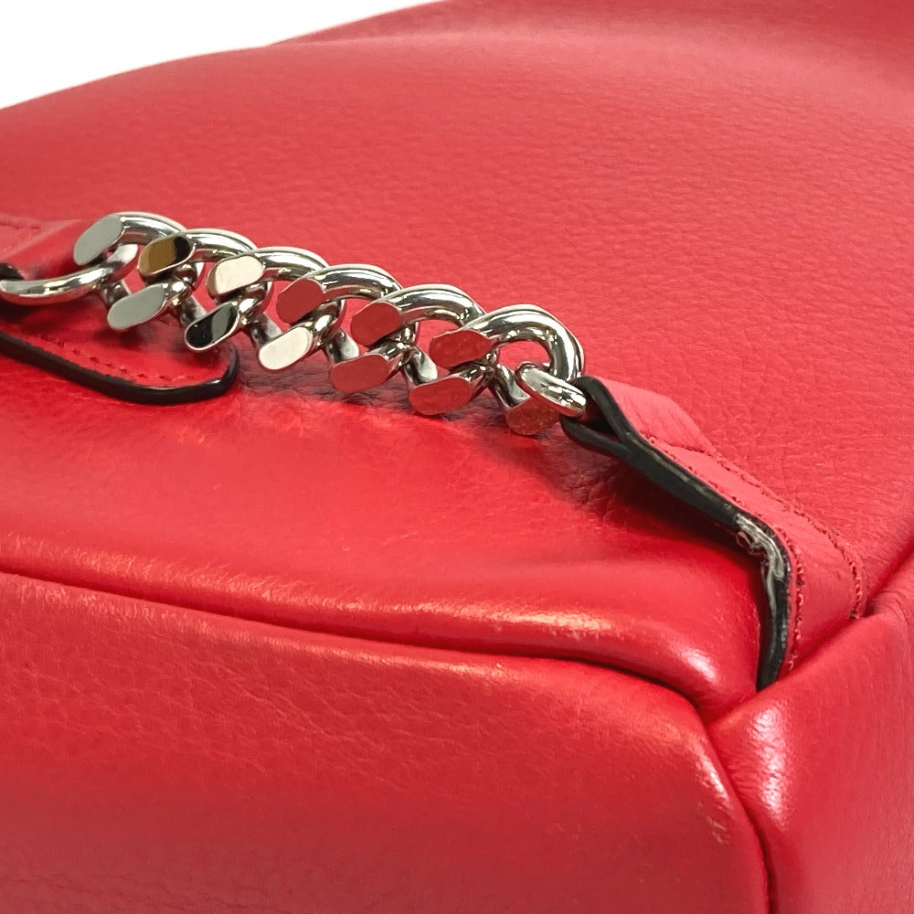 FENDI Backpack 8BZ038 leather Red Valentine limited color studs Mini backpack Women Used
