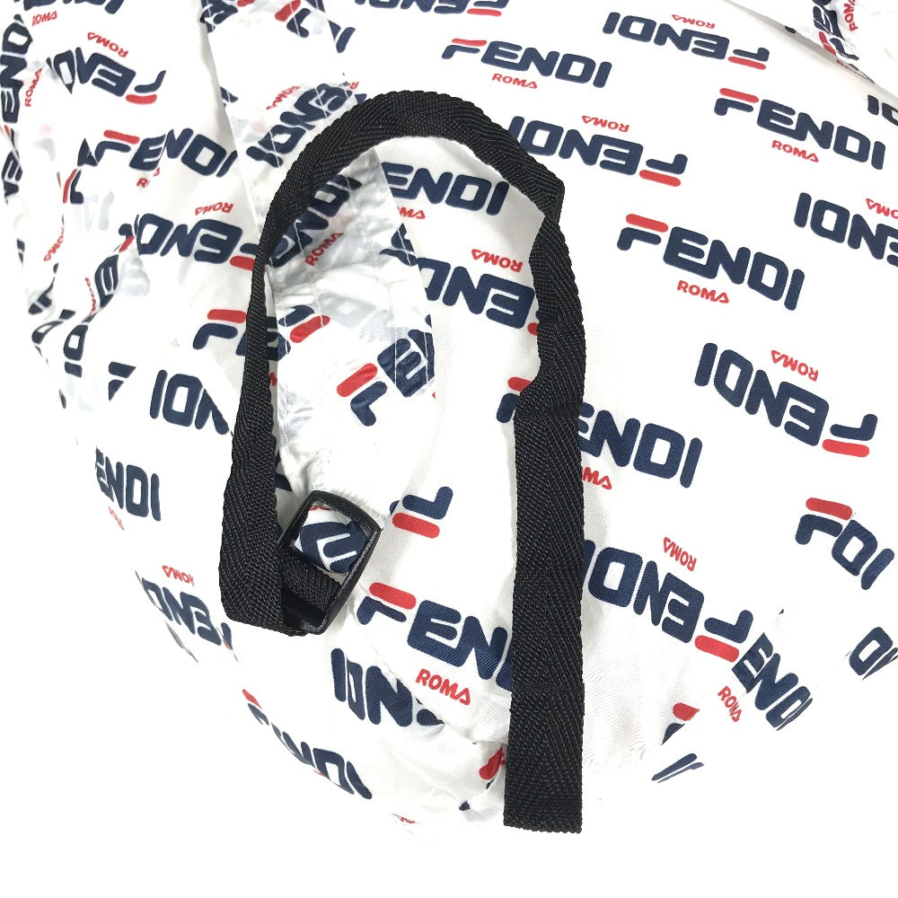 FENDI Backpack Nylon white backpack bag FILA collaboration Women Used