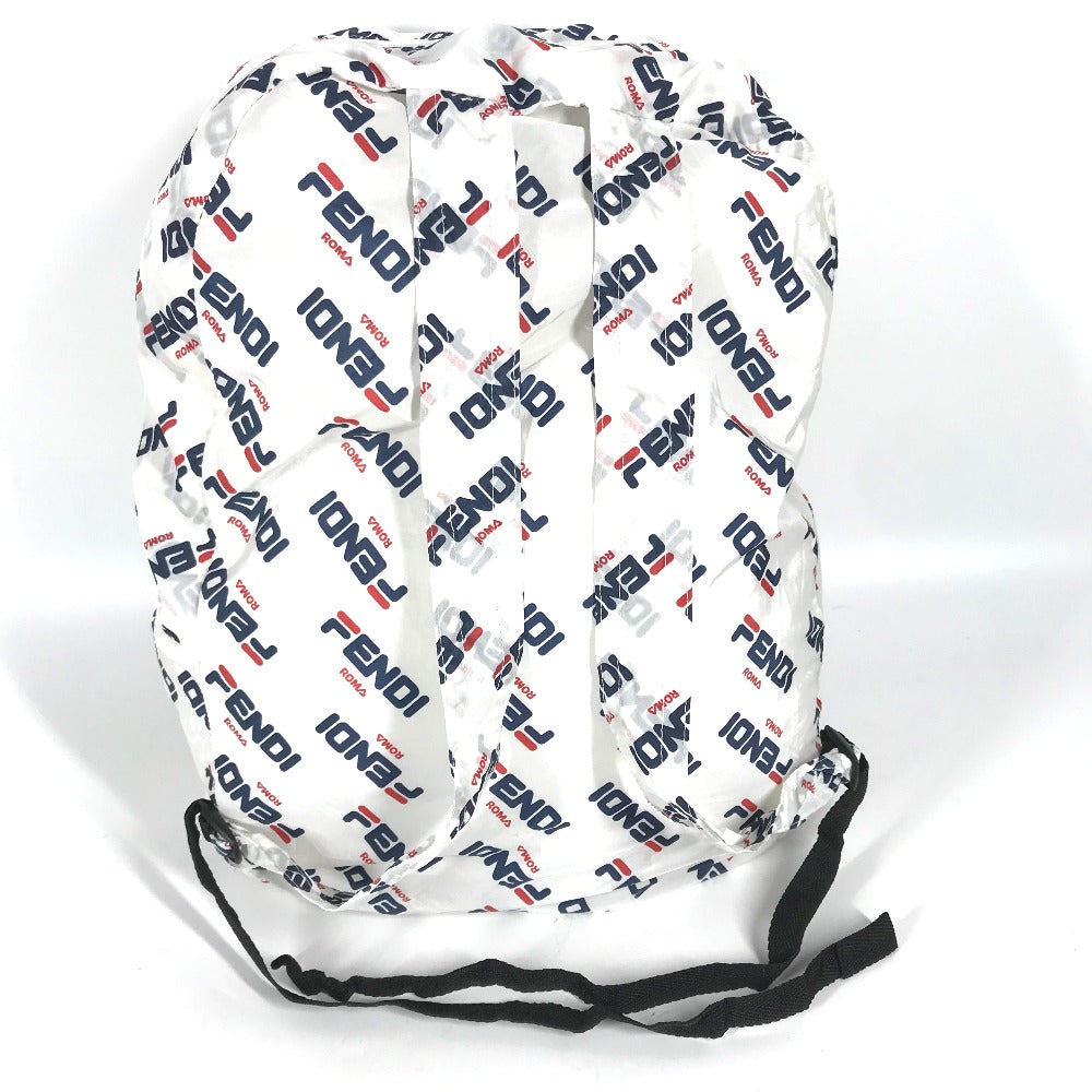 FENDI Backpack Nylon white backpack bag FILA collaboration Women Used