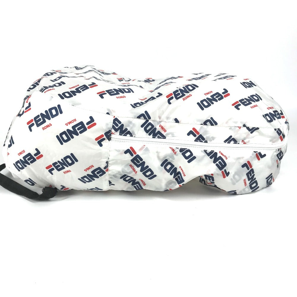 FENDI Backpack Nylon white backpack bag FILA collaboration Women Used