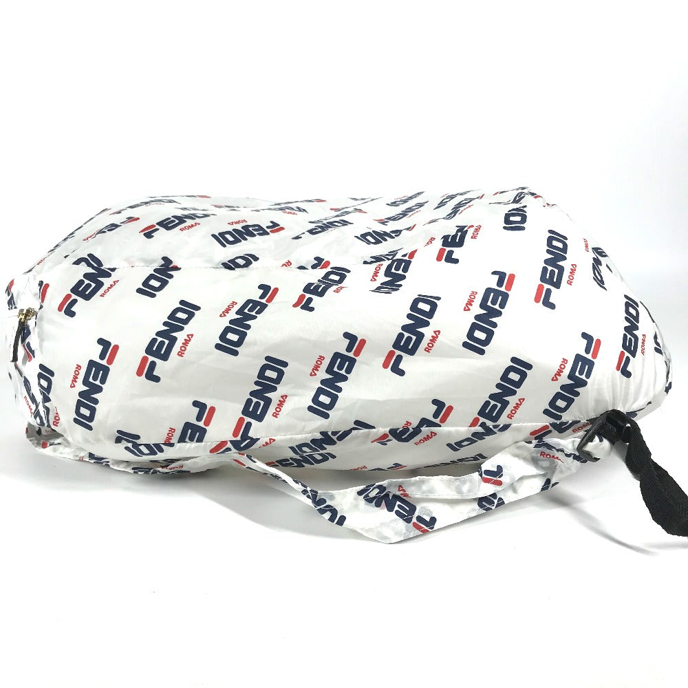FENDI Backpack Nylon white backpack bag FILA collaboration Women Used