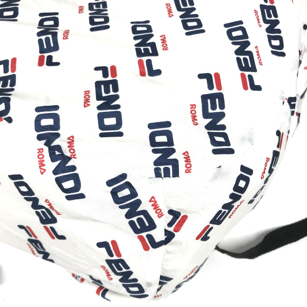 FENDI Backpack Nylon white backpack bag FILA collaboration Women Used