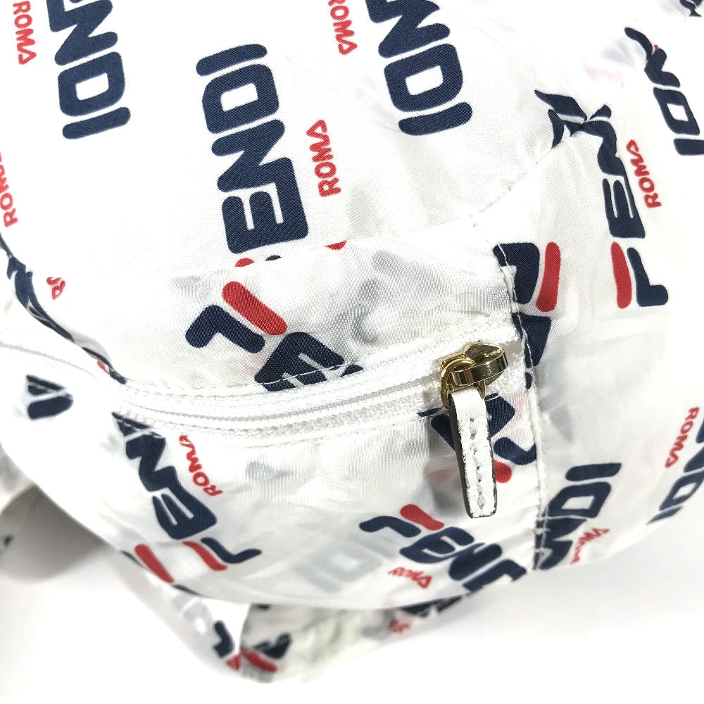 FENDI Backpack Nylon white backpack bag FILA collaboration Women Used