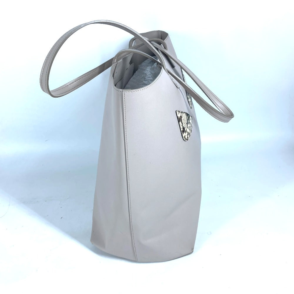 FENDI Tote Bag leather Greige type monster unisex(Unisex) Used