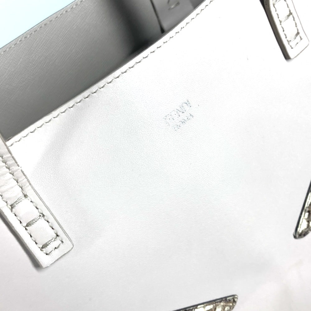 FENDI Tote Bag leather Greige type monster unisex(Unisex) Used