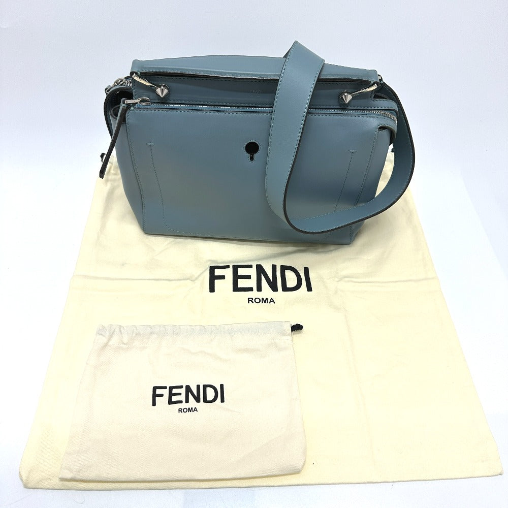 FENDI Handbag 8BN293 leather blue Dot com Women Used