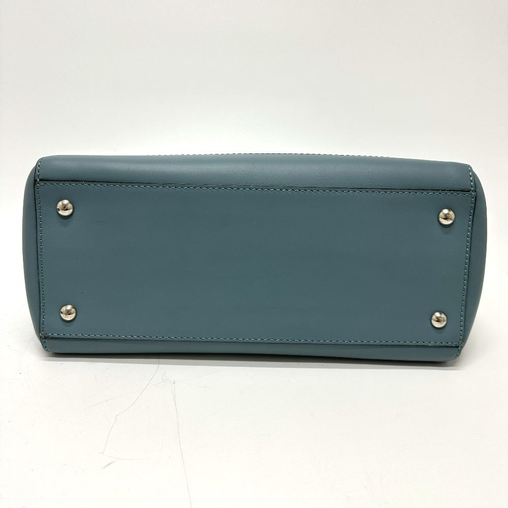 FENDI Handbag 8BN293 leather blue Dot com Women Used