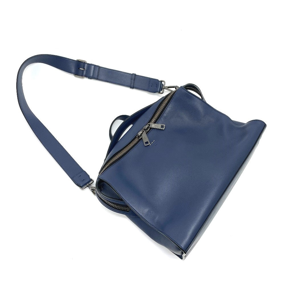 FENDI Business bag 7VA400 leather Navy 2 type handle Briefcase mens Used