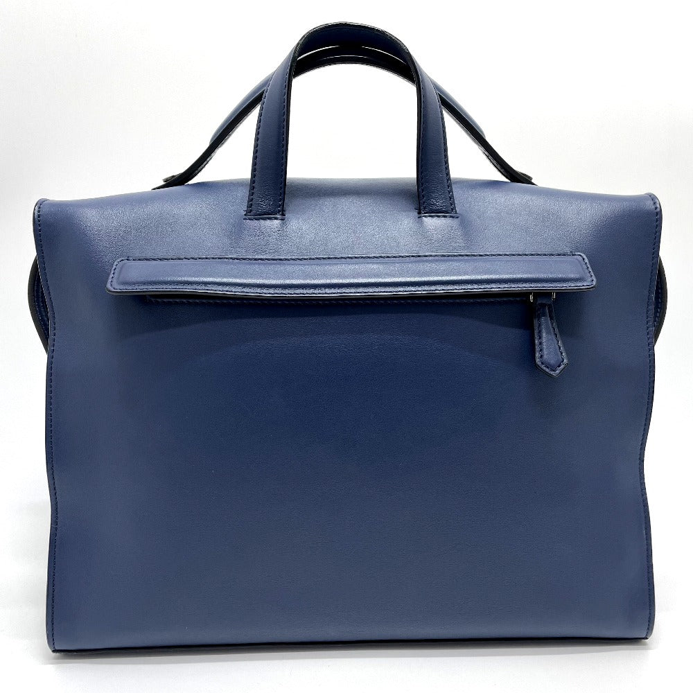 FENDI Business bag 7VA400 leather Navy 2 type handle Briefcase mens Used