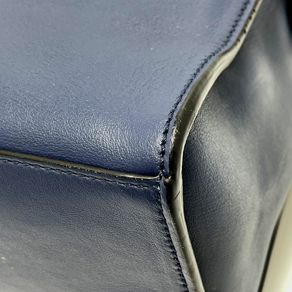 FENDI Business bag 7VA400 leather Navy 2 type handle Briefcase mens Used