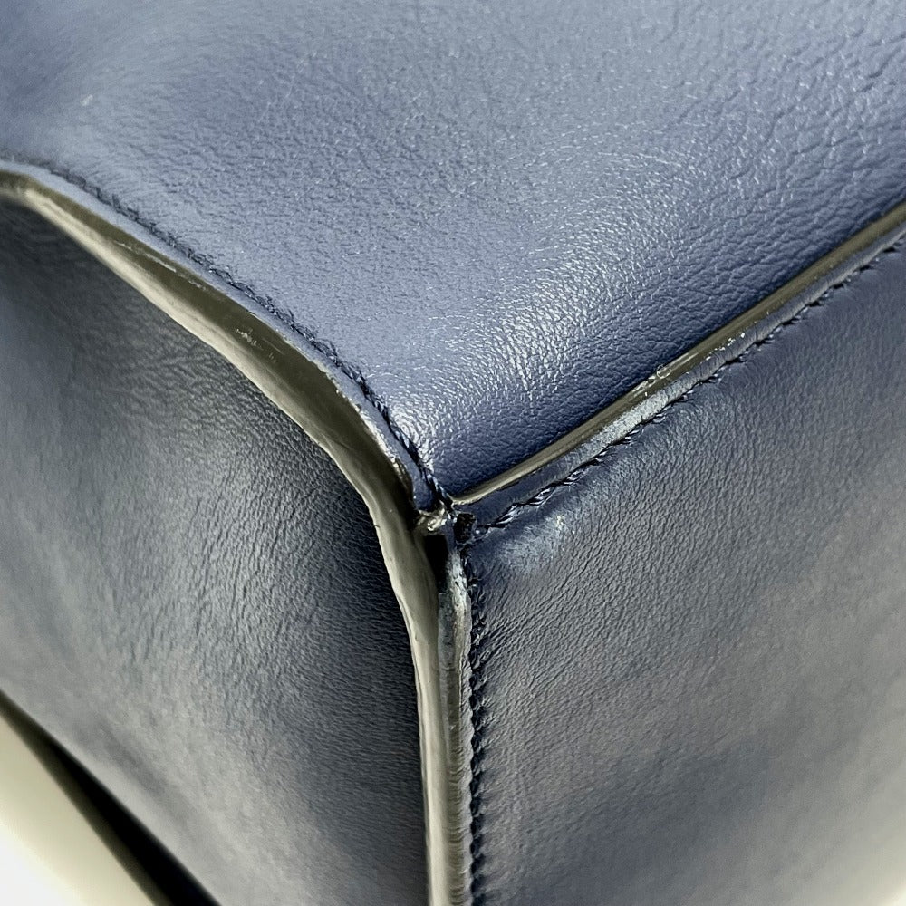 FENDI Business bag 7VA400 leather Navy 2 type handle Briefcase mens Used