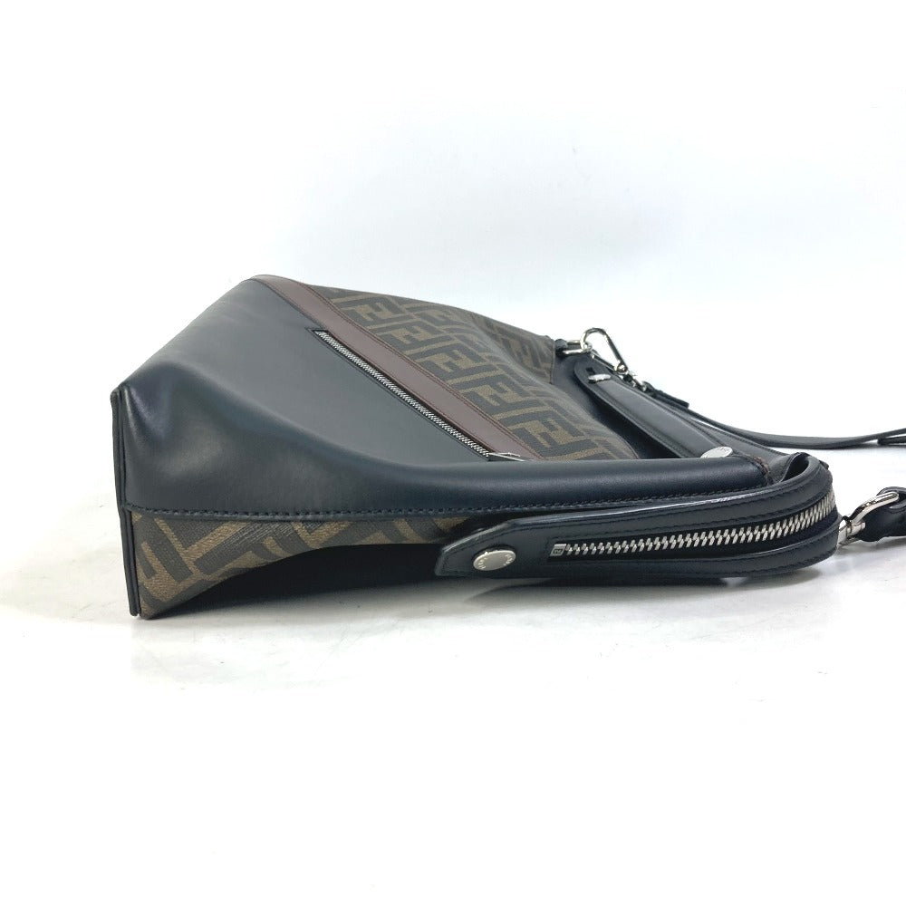 FENDI Handbag 8BH253 PVC Brown Zucca Briefcase mens Used