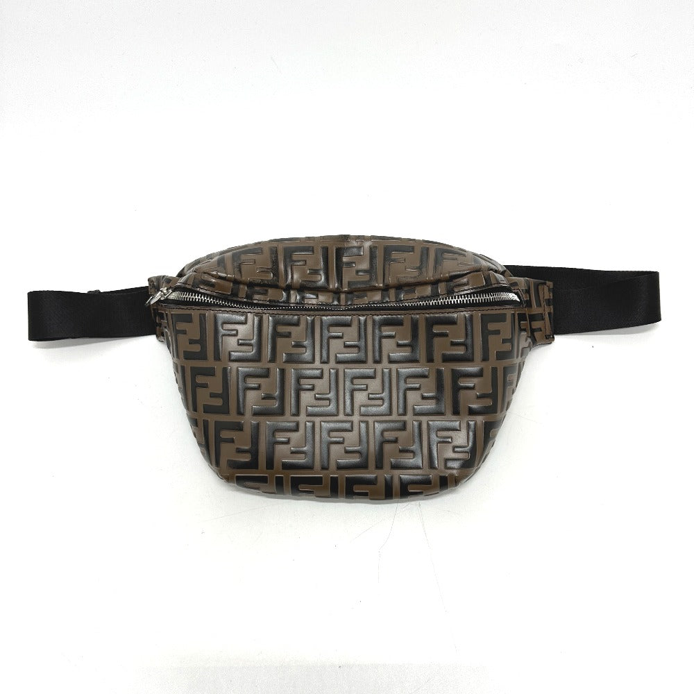 FENDI Sling bag 7VA434 leather Brown Bag Cross Sling Bag Shoulder Bag Zucca mens Used