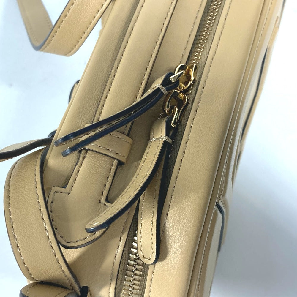 FENDI Shoulder Bag 8BS058 leather beige Pochette Crossbody Camera Case Small Olock Women Used