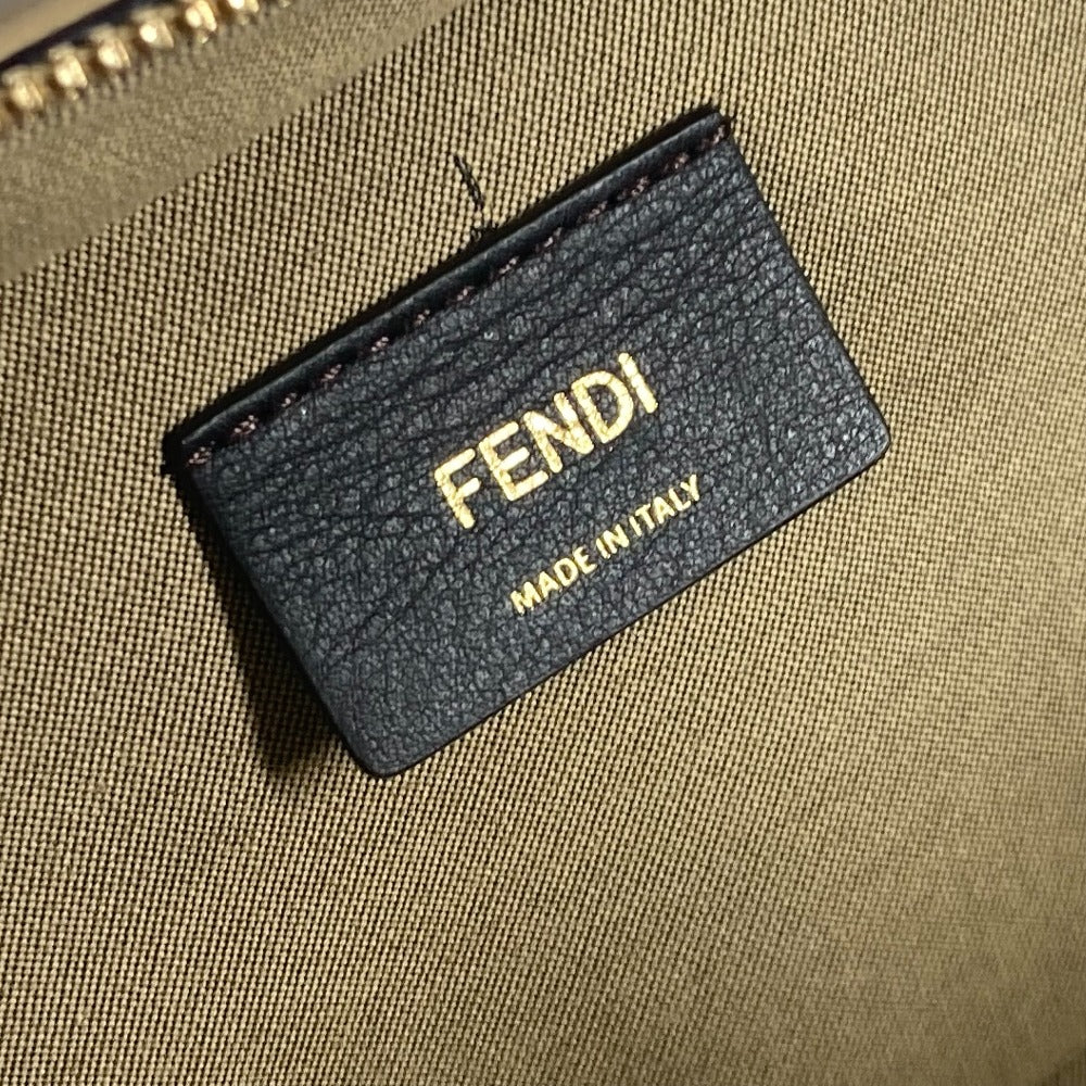 FENDI Shoulder Bag 8BS058 leather beige Pochette Crossbody Camera Case Small Olock Women Used