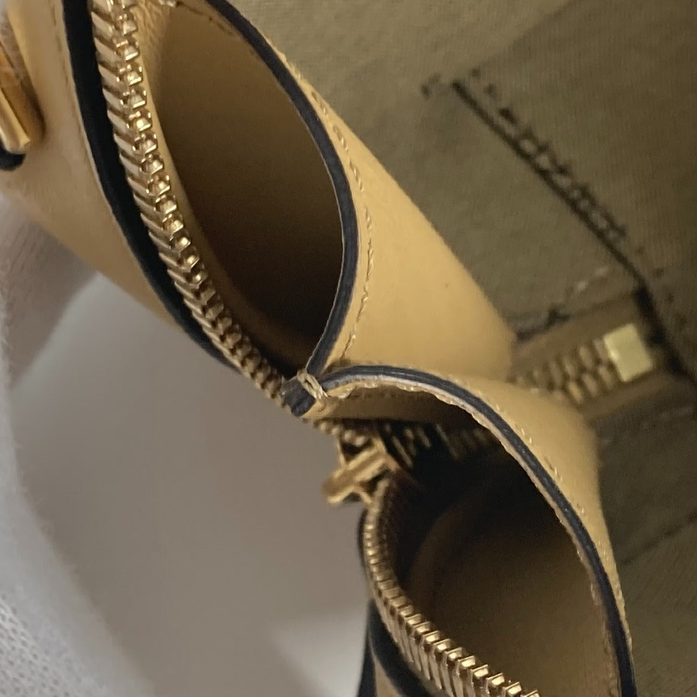 FENDI Shoulder Bag 8BS058 leather beige Pochette Crossbody Camera Case Small Olock Women Used