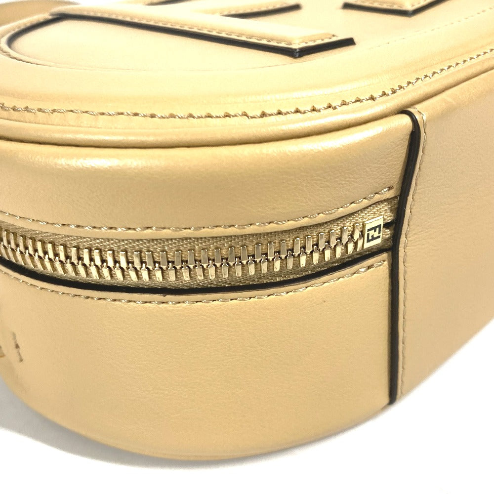 FENDI Shoulder Bag 8BS058 leather beige Pochette Crossbody Camera Case Small Olock Women Used