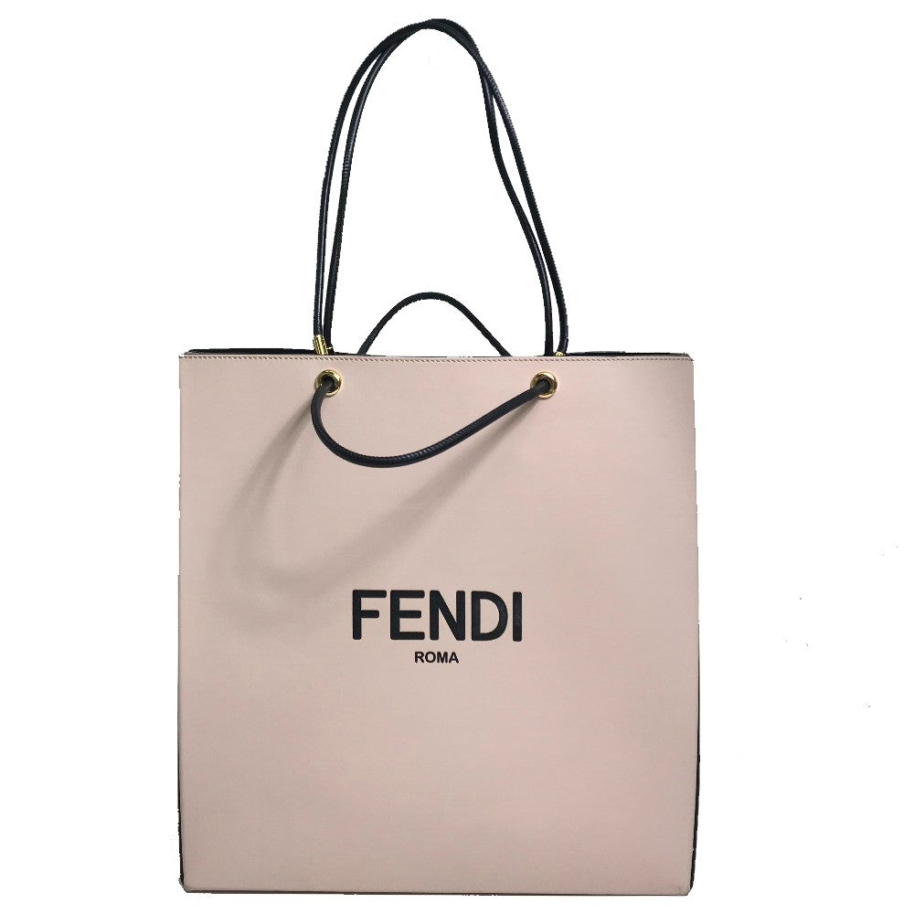 FENDI Tote Bag 8BH383 leather Light pink Shopping bag Women Used
