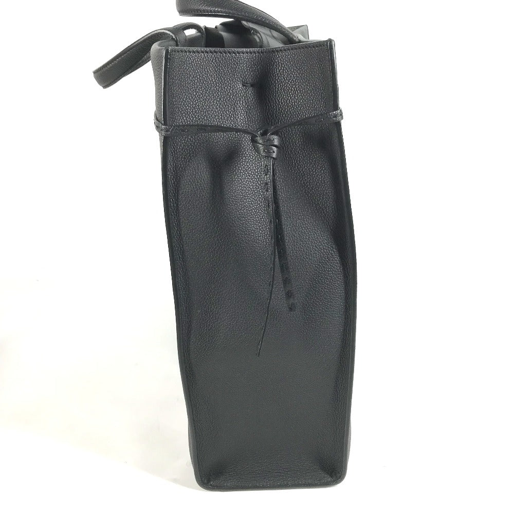 FENDI Tote Bag 7VA583 leather black shoulder bag shopper medium mens Used