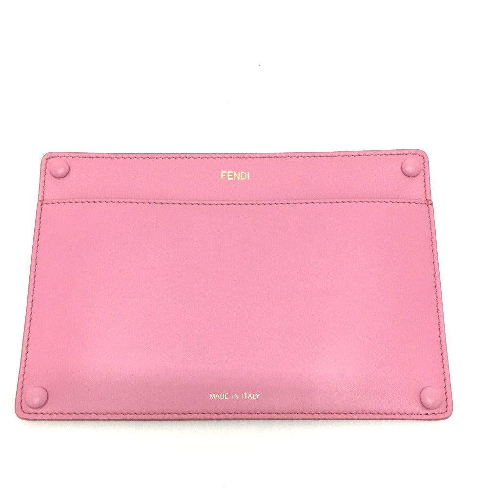FENDI Pouch 7AR907 leather pink Peek-a-boo bag-in Women Used