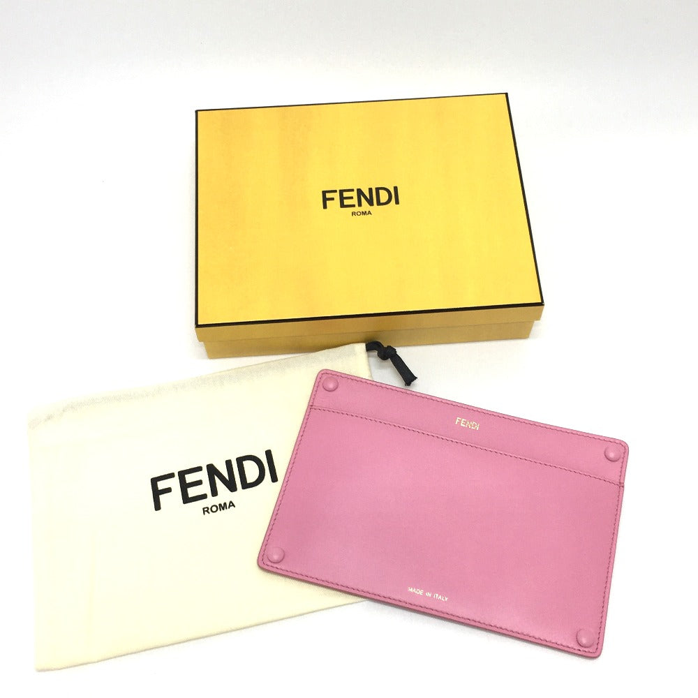 FENDI Pouch 7AR907 leather pink Peek-a-boo bag-in Women Used