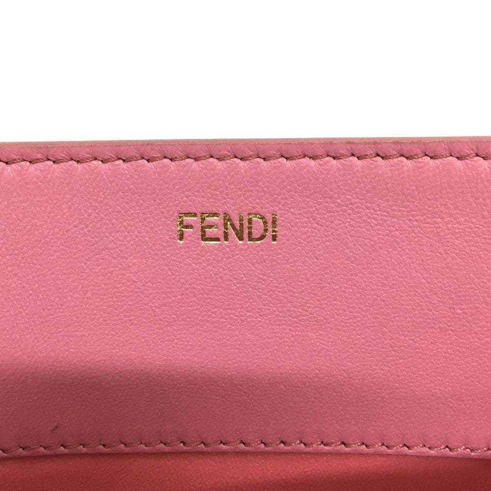 FENDI Pouch 7AR907 leather pink Peek-a-boo bag-in Women Used