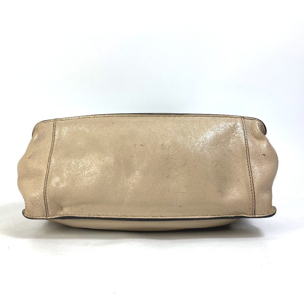 FENDI Shoulder Bag 8BT303 Leather / suede beige Zucca handbag FLIP flip large FF logo strap Women Used