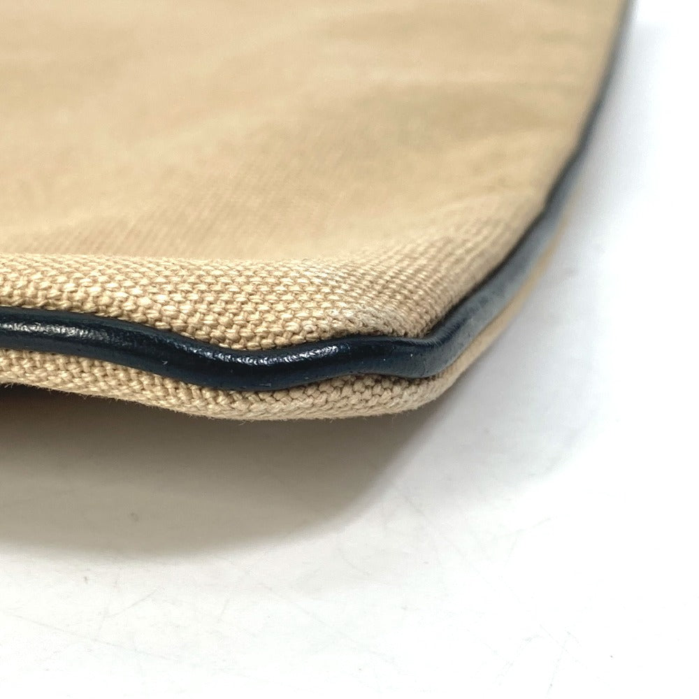 FENDI Clutch bag canvas beige Pouch logo Women Used