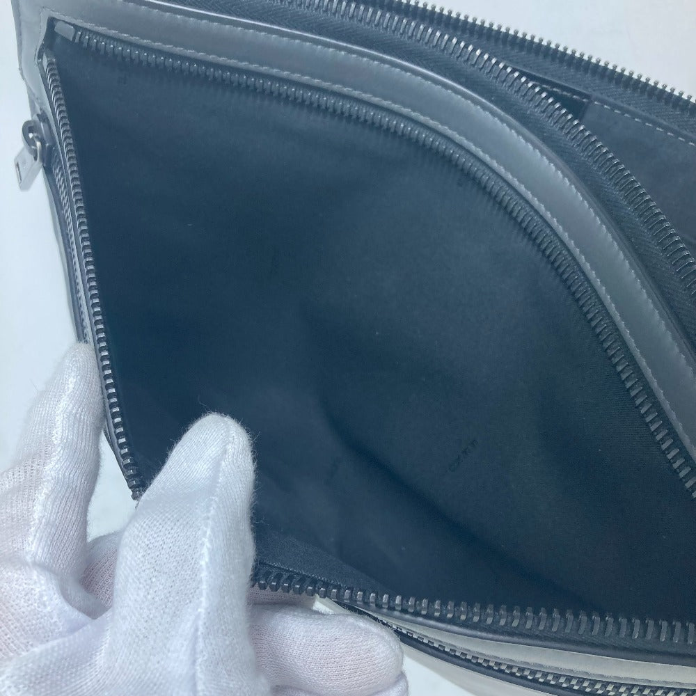 FENDI Clutch bag 7M0237 leather gray Zip mens Used