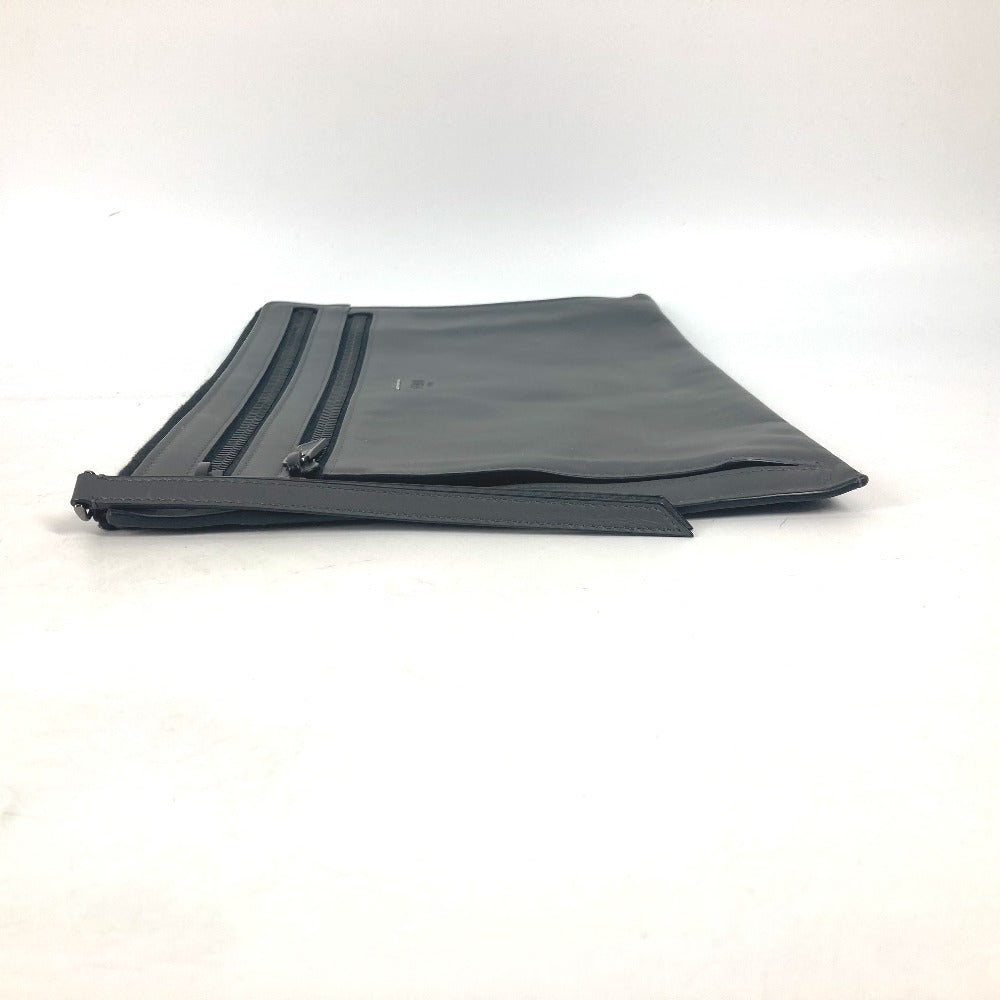 FENDI Clutch bag 7M0237 leather gray Zip mens Used