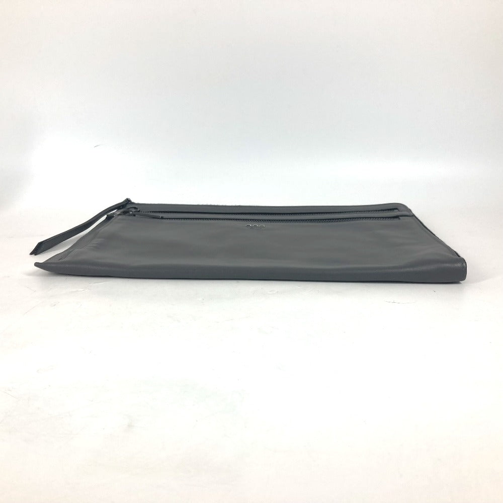 FENDI Clutch bag 7M0237 leather gray Zip mens Used