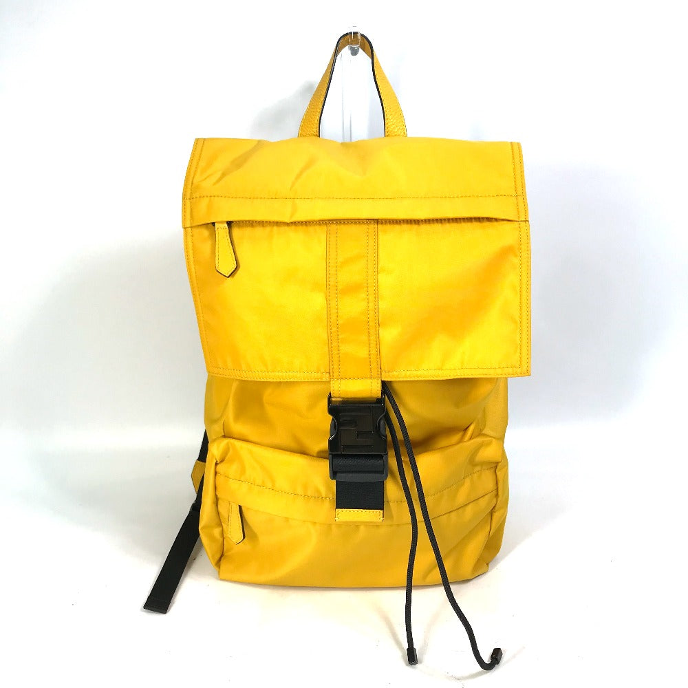 FENDI Backpack 7VZ066 Nylon / leather yellow Fendines mens Used