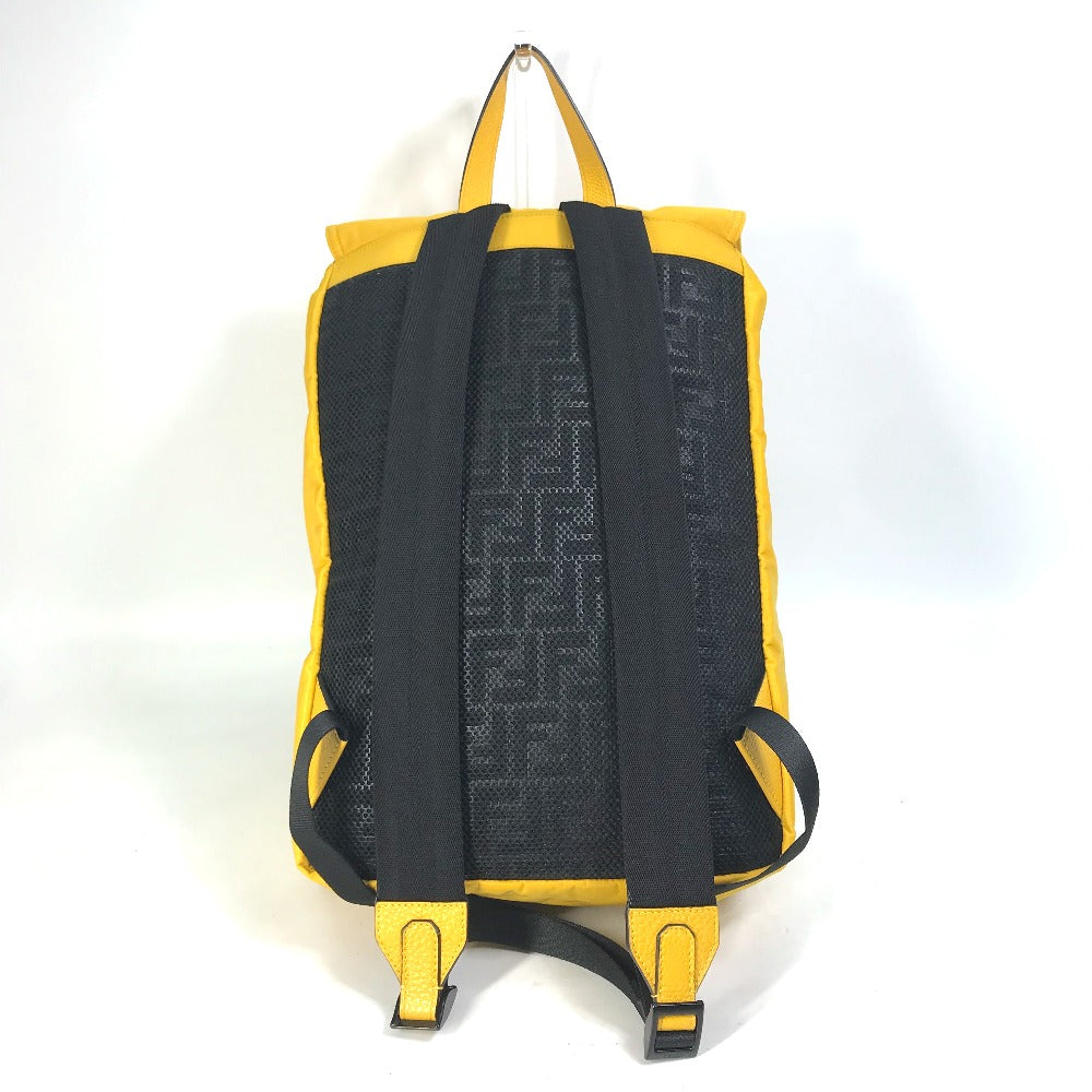 FENDI Backpack 7VZ066 Nylon / leather yellow Fendines mens Used
