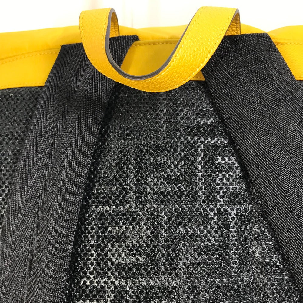 FENDI Backpack 7VZ066 Nylon / leather yellow Fendines mens Used