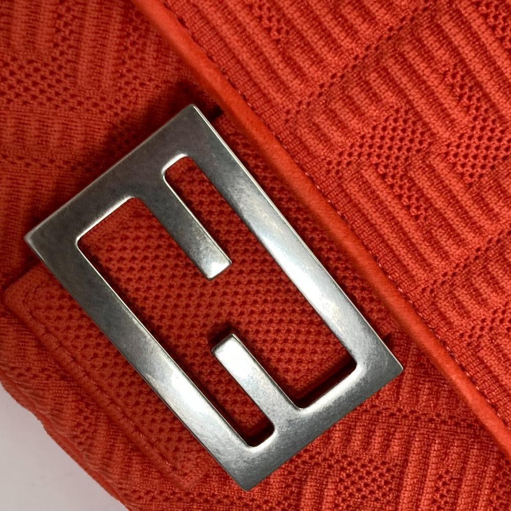 FENDI Shoulder Bag 8BR793 Canvas / leather Red Baguette Chain Midi Women Used