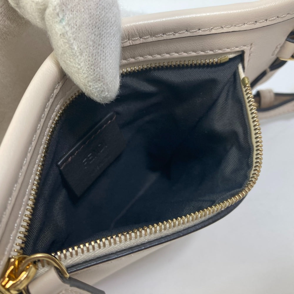 FENDI Pouch 7AS131 viscose/leather beige Smartphone case Zucca logo phone pouch, smartphone pouch Women Used