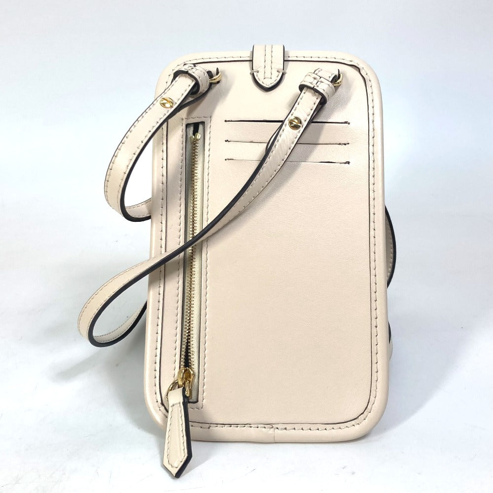 FENDI Pouch 7AS131 viscose/leather beige Smartphone case Zucca logo phone pouch, smartphone pouch Women Used