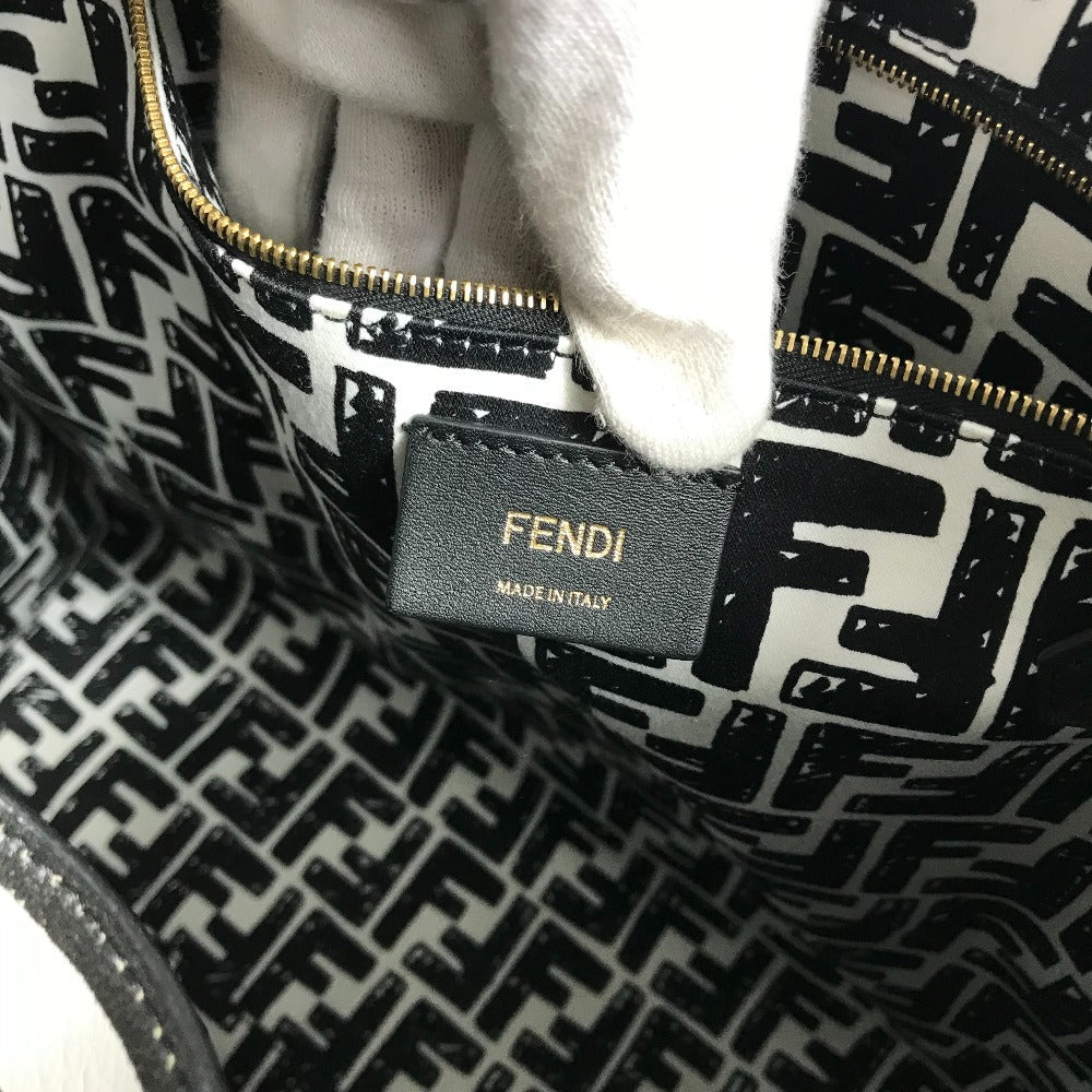 FENDI Tote Bag 8BH357 Coated canvas white Joshua Vides Collaboration Shopper bag mens Used