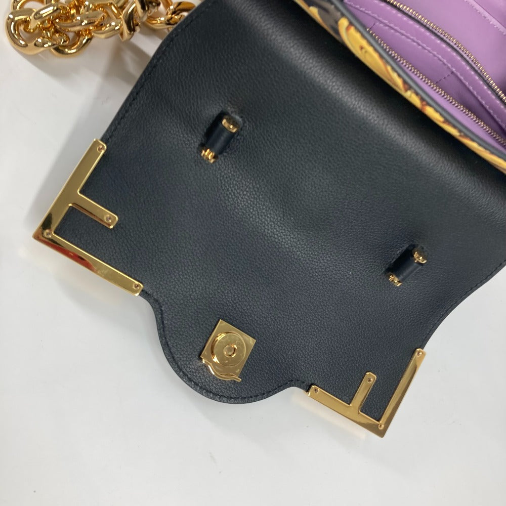 FENDI Handbag PVC / Leather Brown Versace collaboration VERSACE la medusa satchel bag zucca