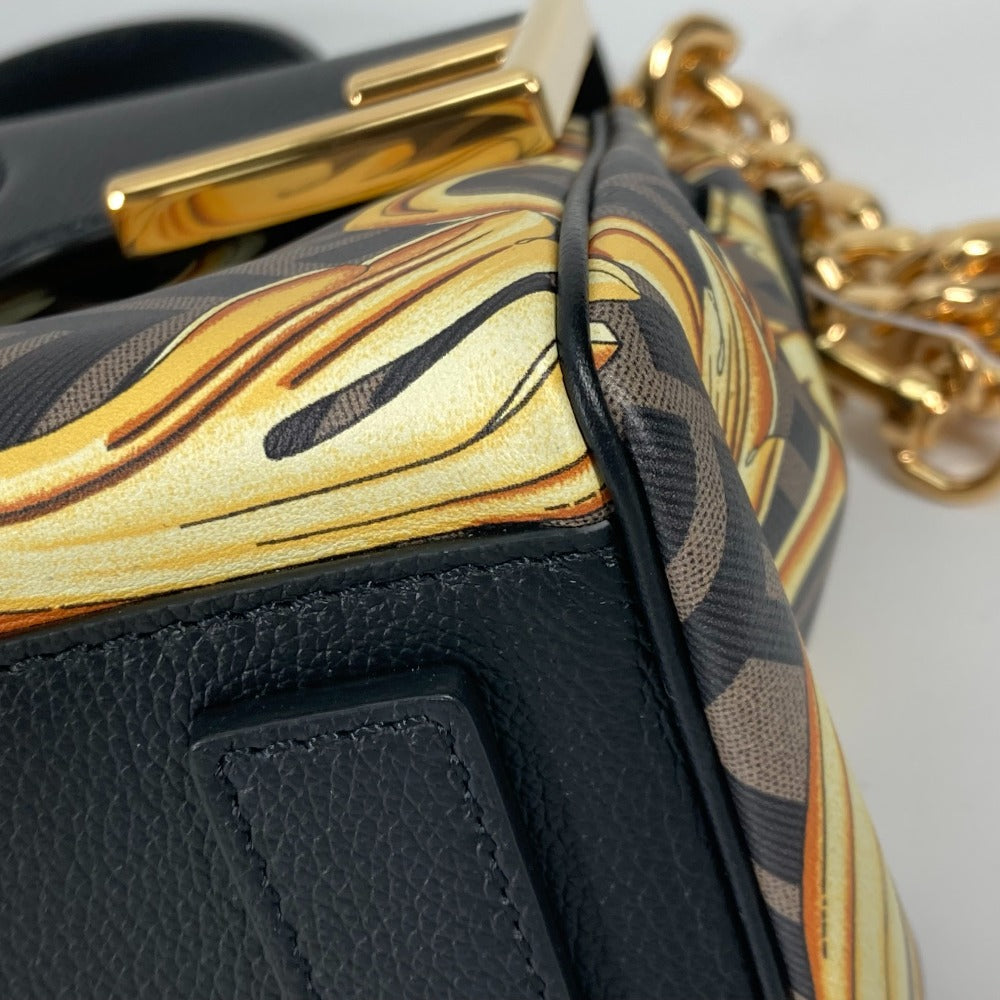 FENDI Handbag PVC / Leather Brown Versace collaboration VERSACE la medusa satchel bag zucca