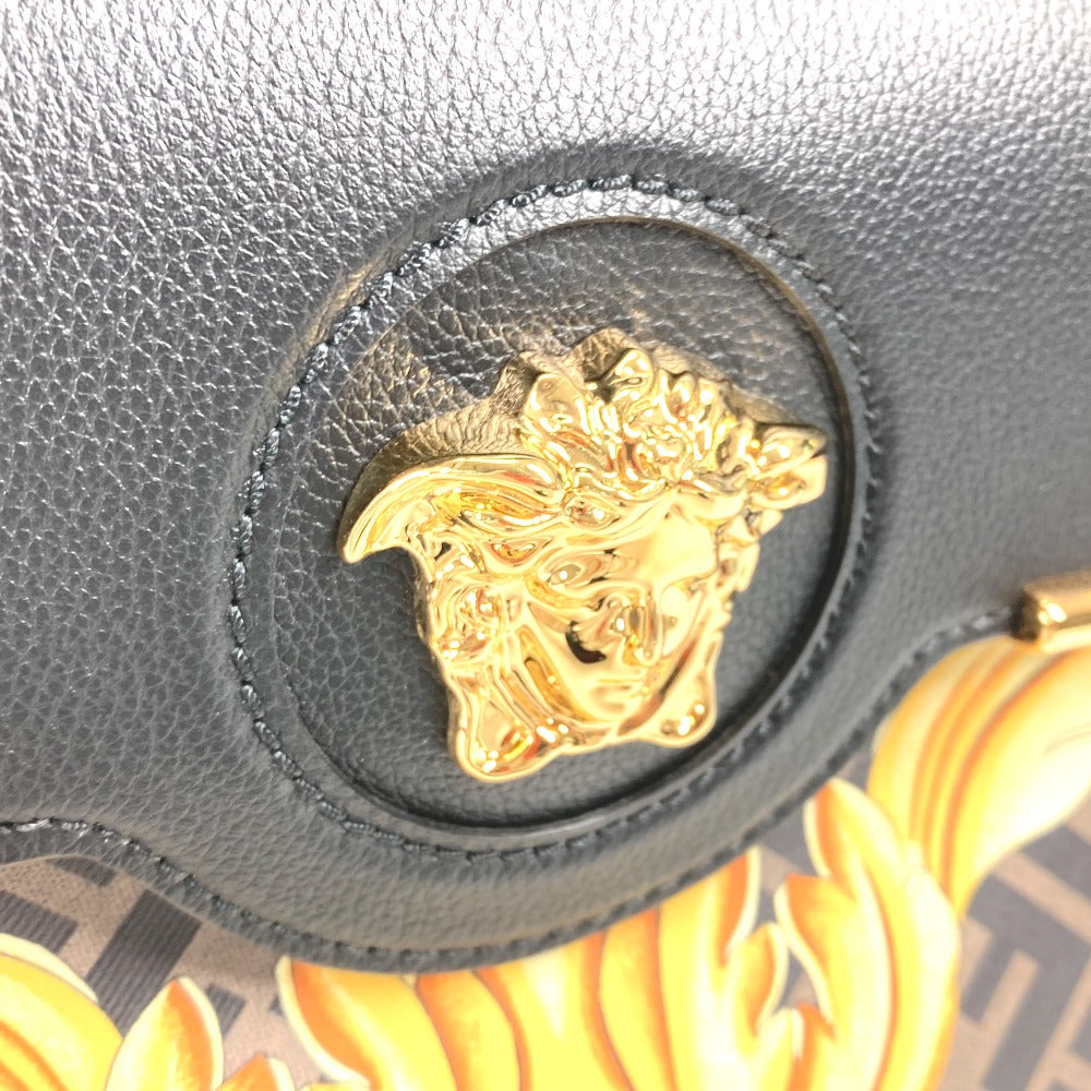 FENDI Handbag PVC / Leather Brown Versace collaboration VERSACE la medusa satchel bag zucca