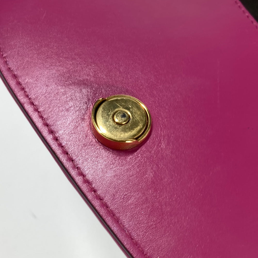 FENDI Shoulder Bag 8BS082 leather purple Come on Small Women Used