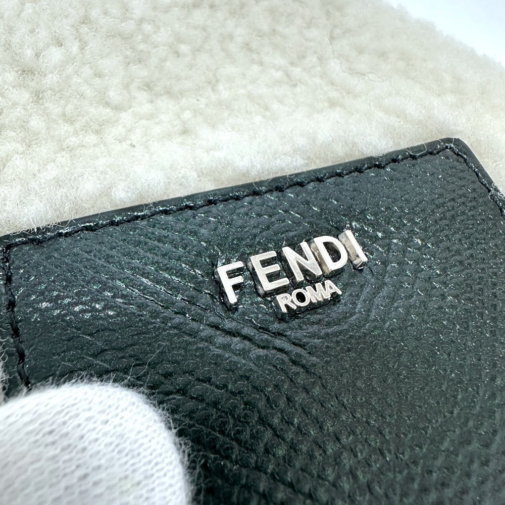 FENDI Shoulder Bag 7AS240 Sheepskin white Onigiri Bag Women Used