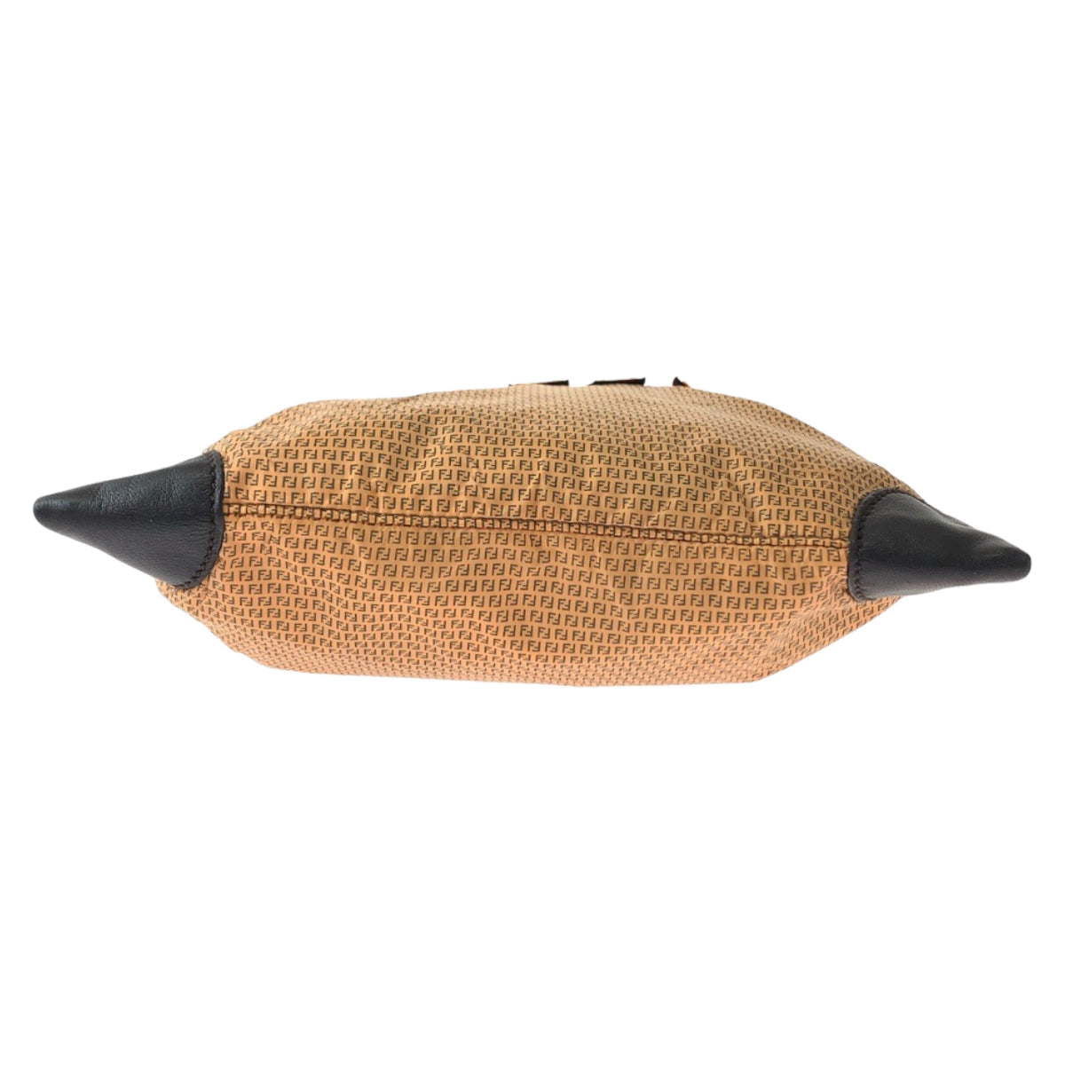 FENDI Shoulder Bag 8BTI84 Nylon Brown Orange SilverMetal Shoulder Bag Crossbody Pochette ZucchinoPattern Women Used