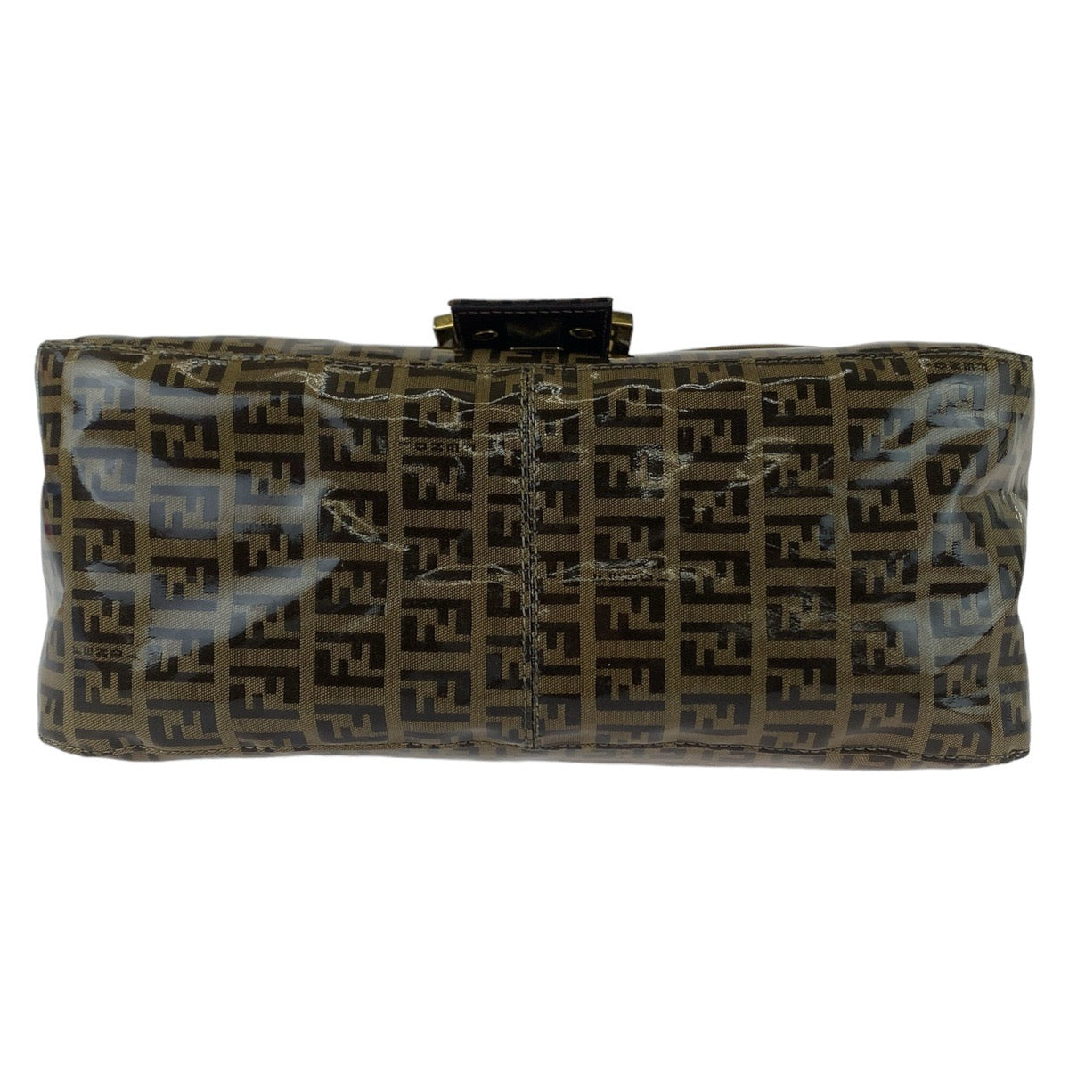 FENDI Shoulder Bag Coated canvas, leather Brown Gold Metal Shoulder Bag Zucchino Zucca Mamma Bucket Women Used