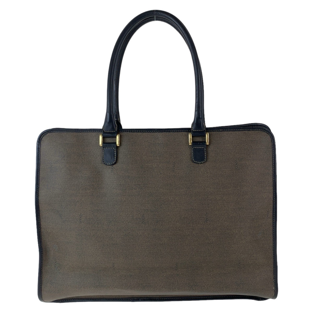 FENDI Business bag PVC, Leather Brown Gold Metal Business Bag Tote Bag A4 compatible Women Used