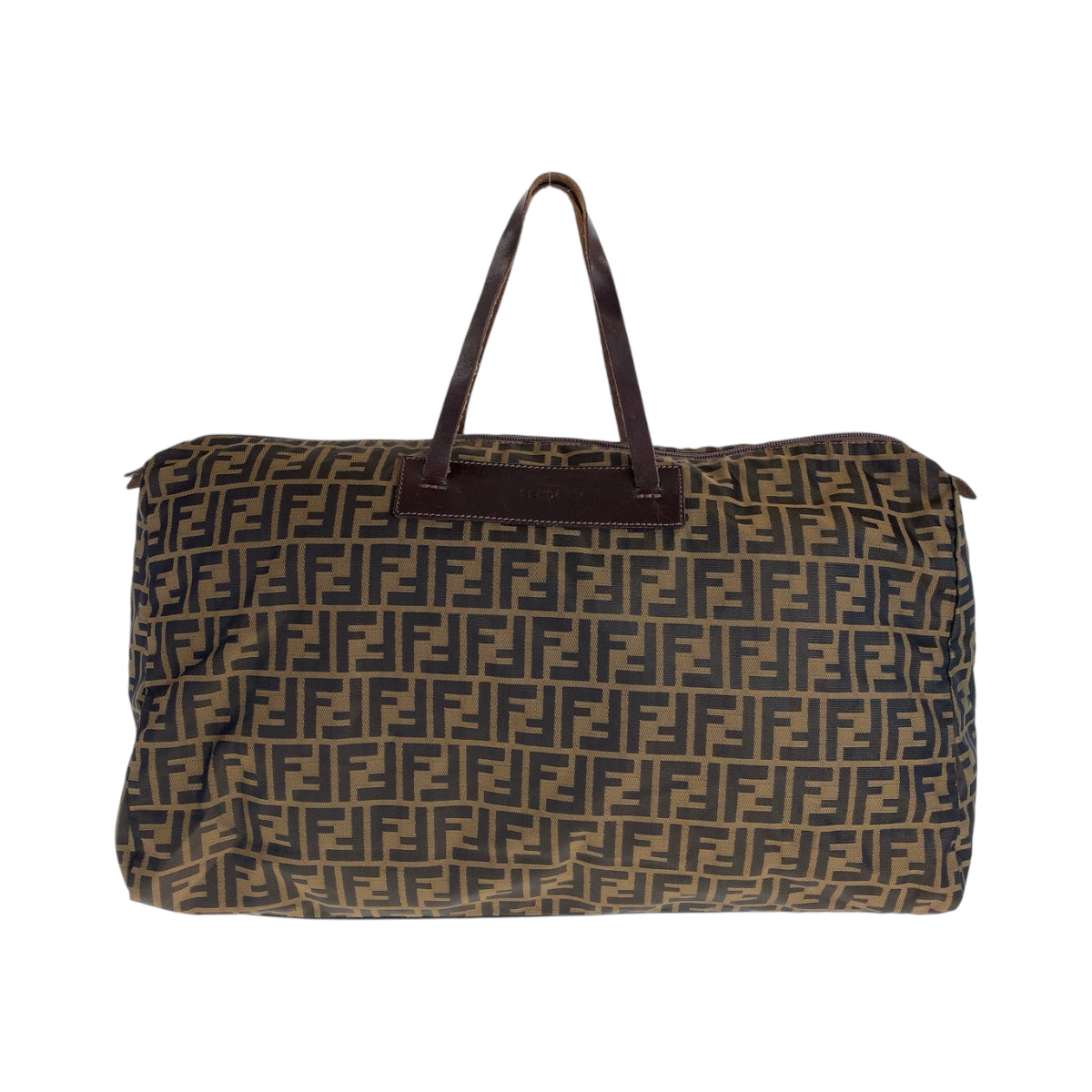 FENDI Tote Bag 15418 0 009 canvas Brown Silver Metal Tote Bag handbag Zucca Women Used