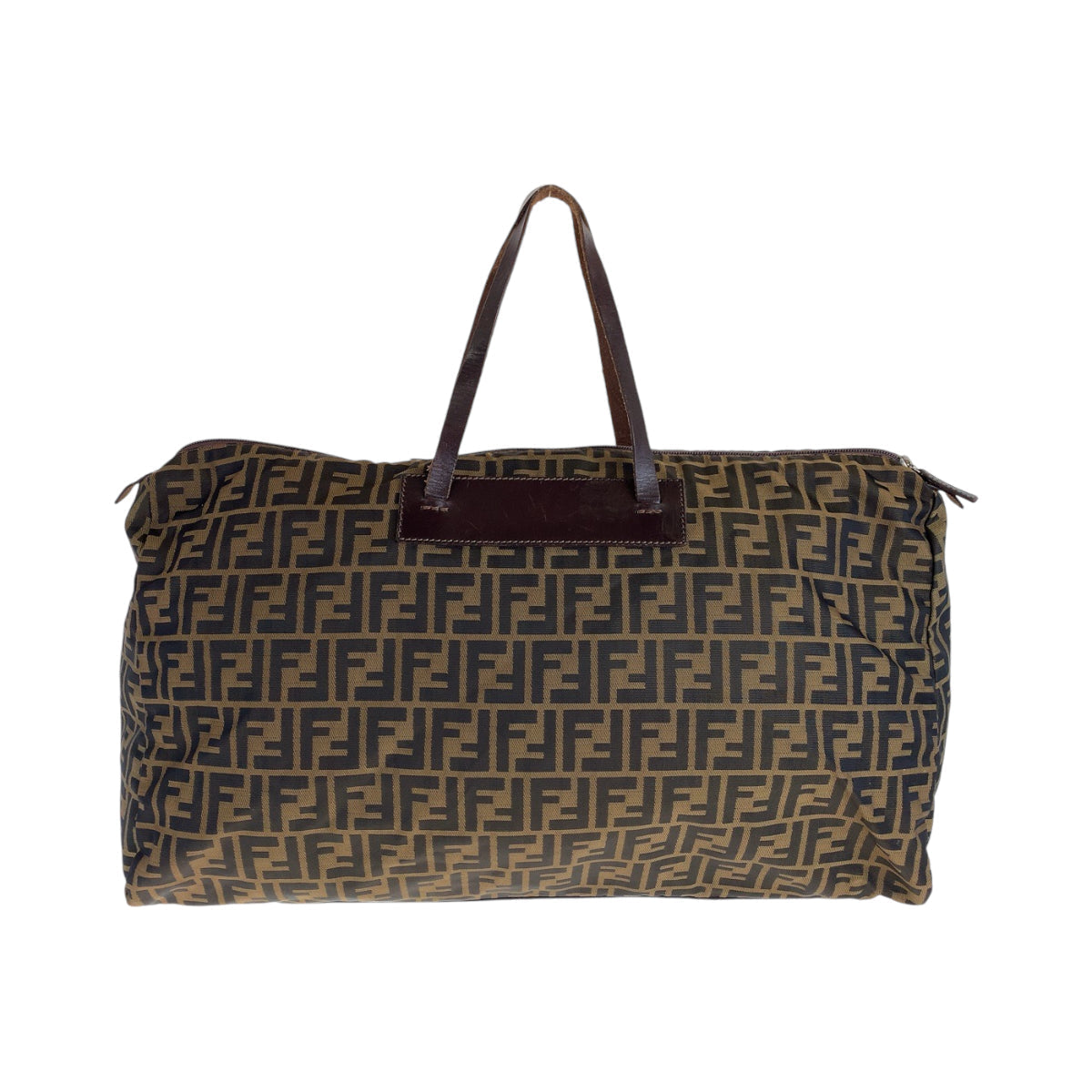 FENDI Tote Bag 15418 0 009 canvas Brown Silver Metal Tote Bag handbag Zucca Women Used